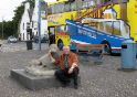 Seal sculpture outside the Hawes Inn,  South Queensferry