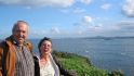 On Inchcolm Island with Edinburgh in the background