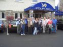 The visiting group about to set off for a day's sight-seeing.